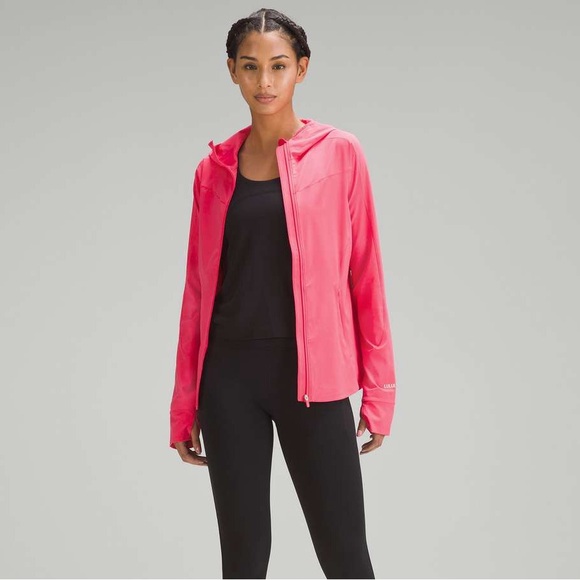 Lululemon Athletica windbreaker most over Vibrant Pink jacket with hood nwt - Picture 2 of 6